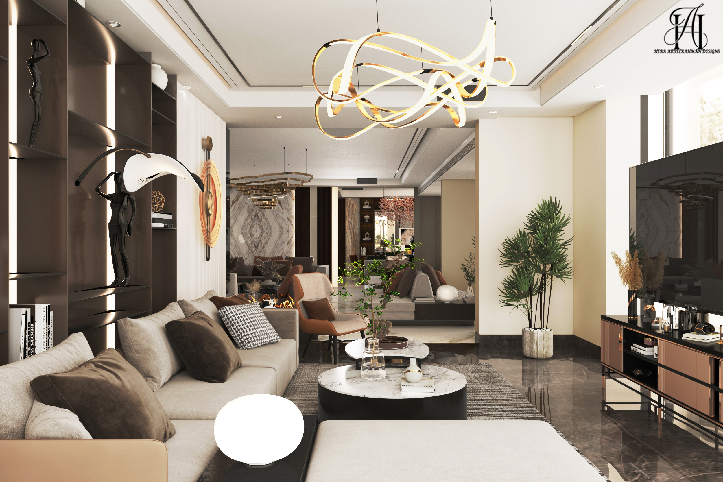 别墅一层丨埃及亚历山大丨dahab design-9