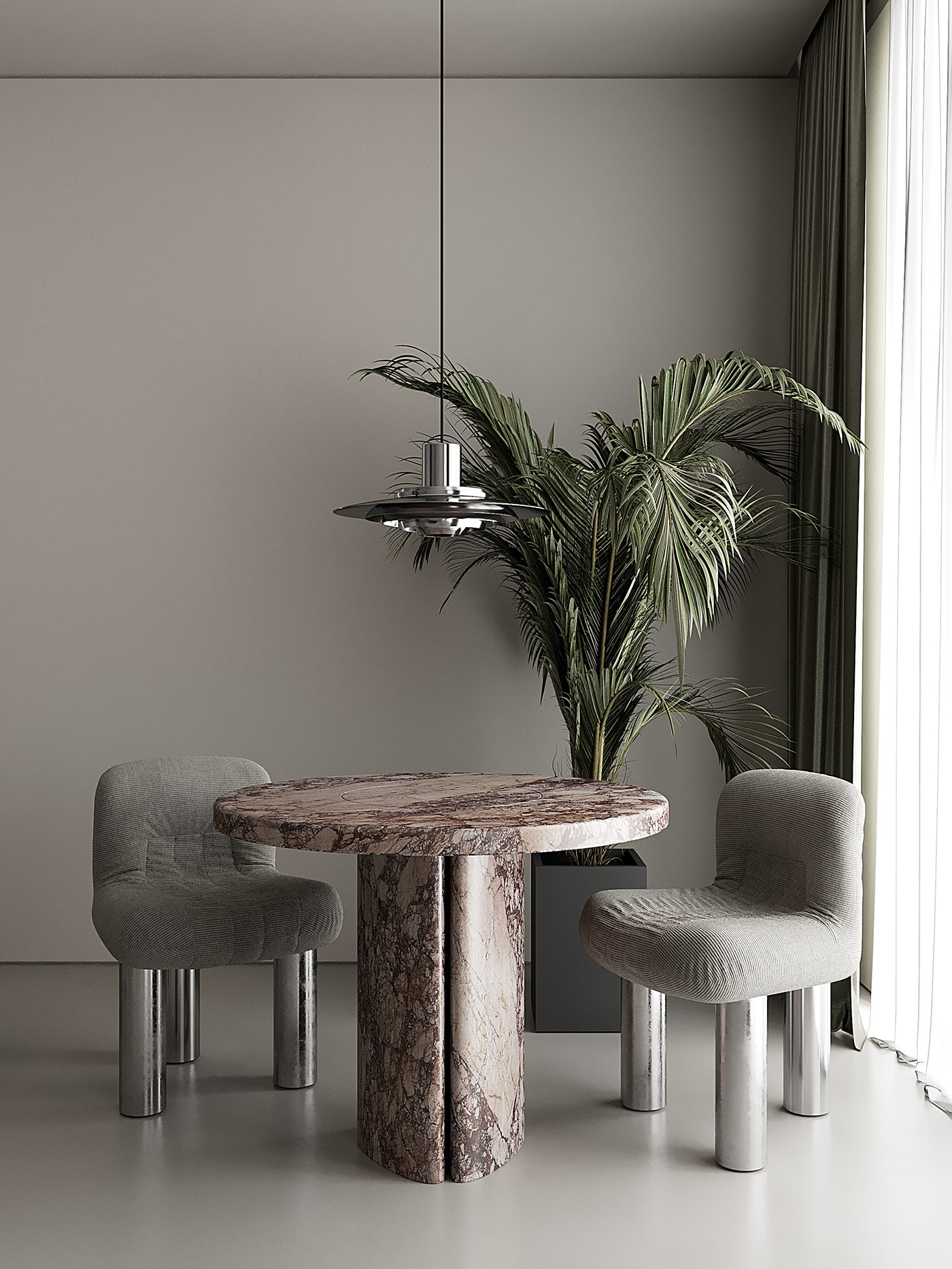 灰色系小空间公寓设计 这也太高级了吧！-8