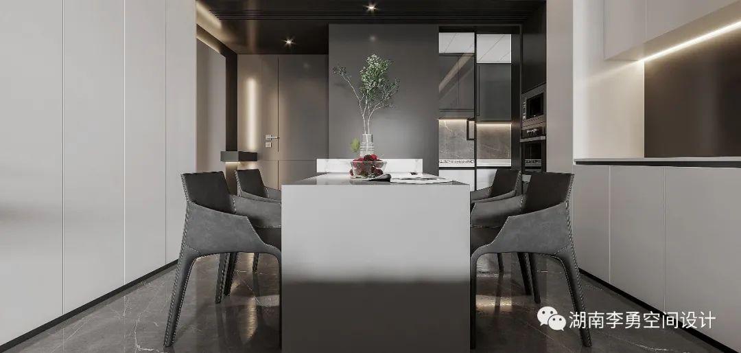 湖南吉首 120㎡暗黑系住宅设计,简约质感,诠释生活温度平衡-9