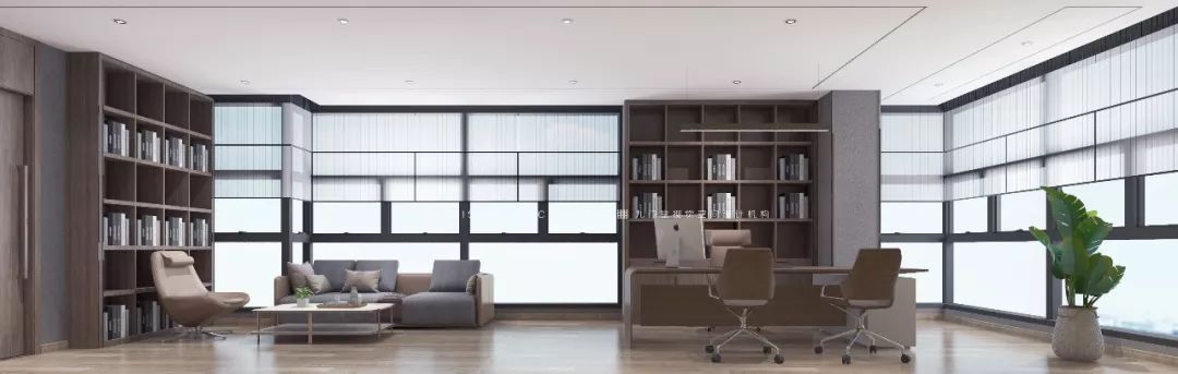 南宁双企办公室设计 | 现代简约融合传统风格-0