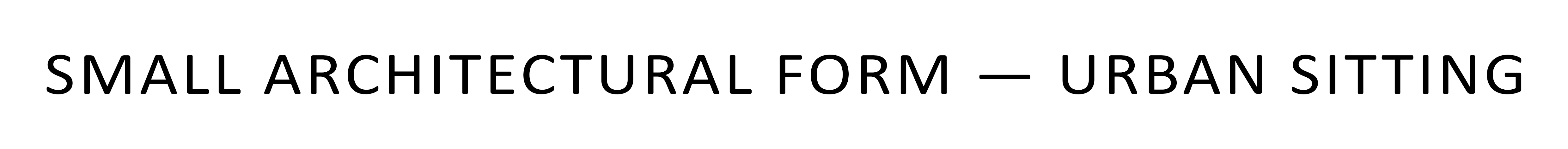 SMALL ARCHITECTURAL FORM — URBAN SITTING-1