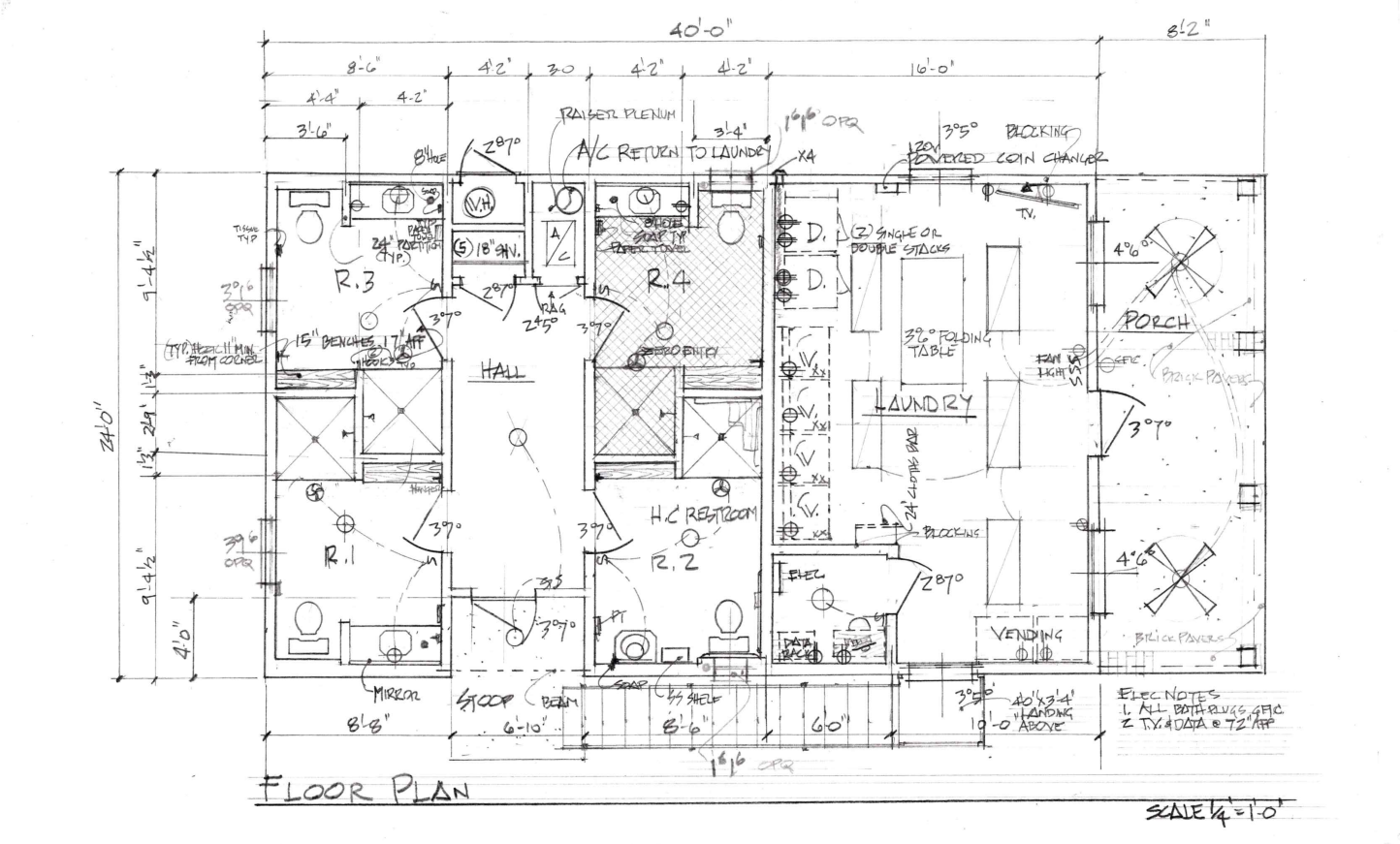 RV 公园洗衣房,洗手间建筑-2
