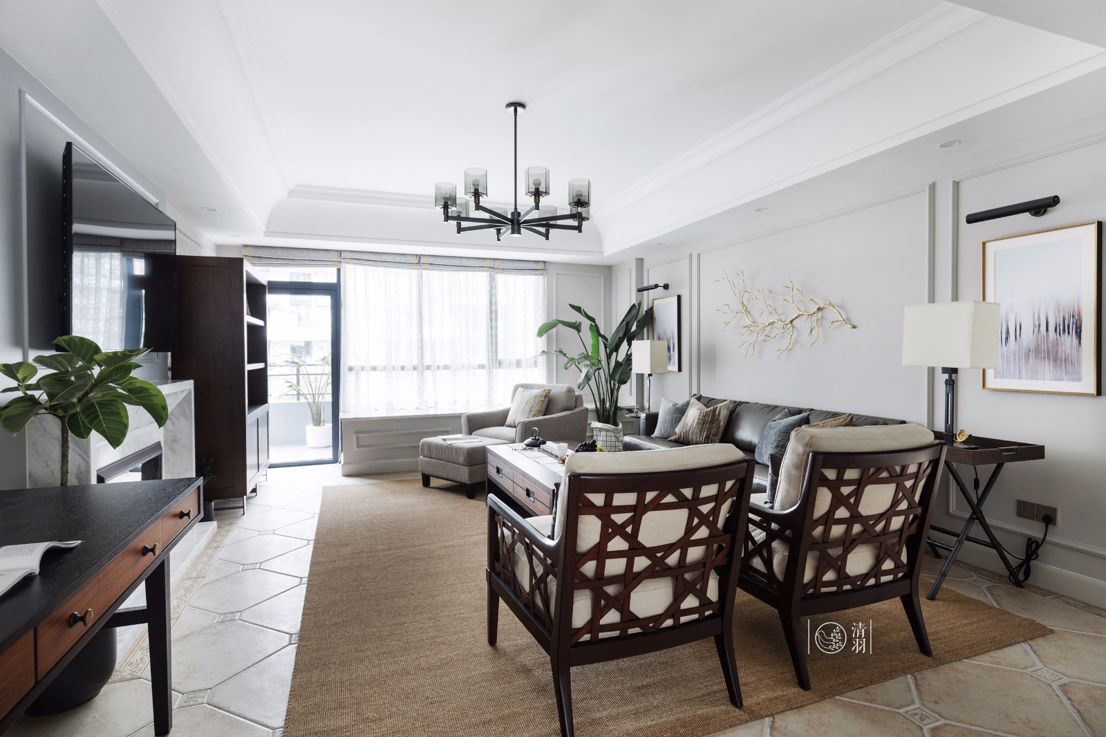 平层丨暗香疏影·成都177㎡美式住宅  清羽设计-38