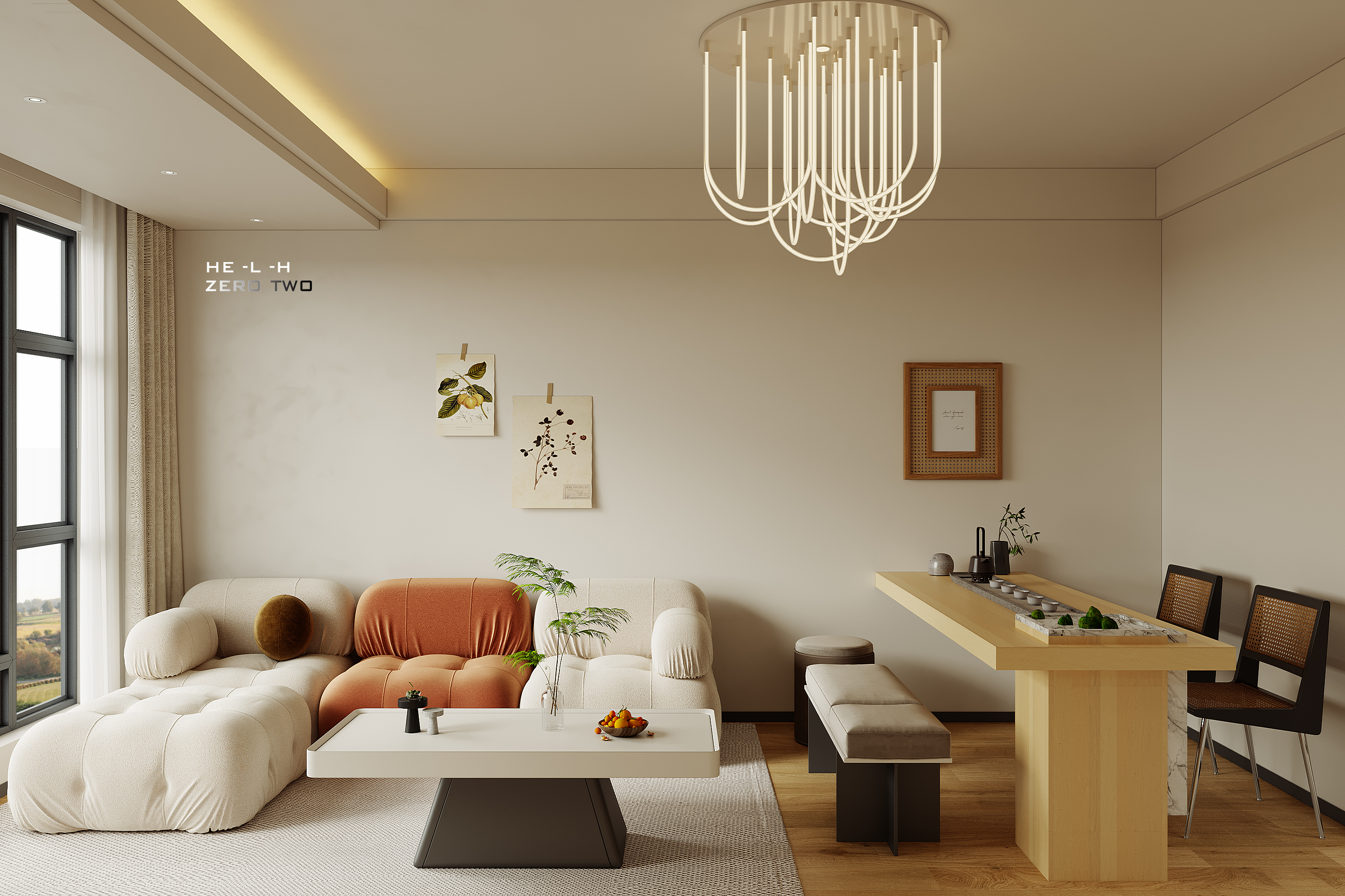 现代诧寂风客餐厅-0