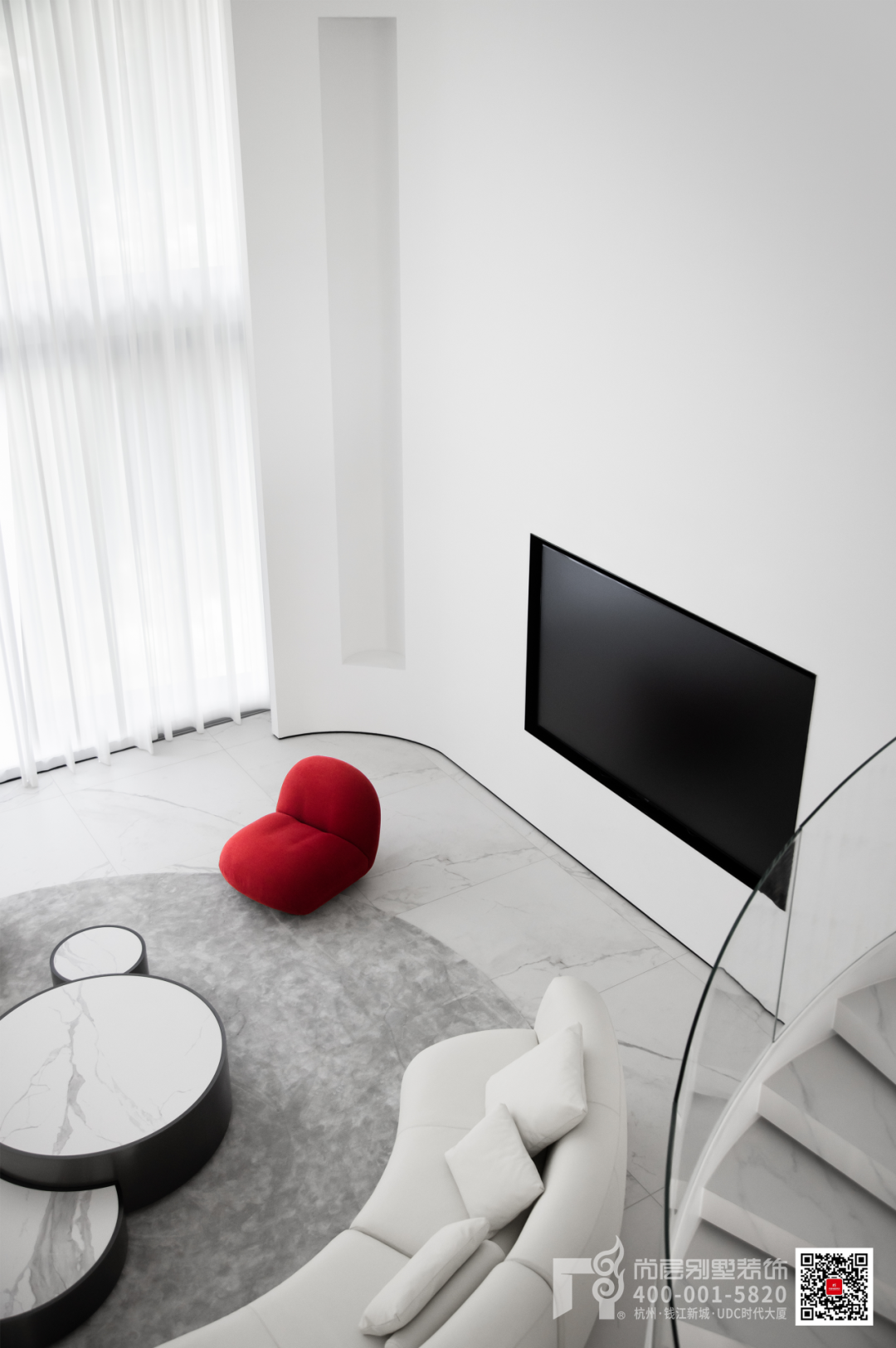 1030㎡现代简约·解构主义与留白美学的空间叙事-14