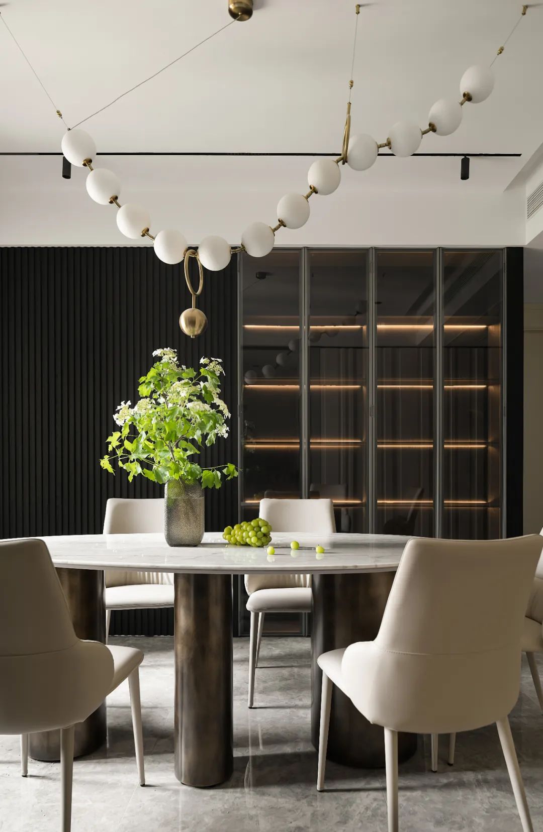 谁来了都说我家拉高了全小区颜值！180㎡大平层精装爆改，气质私宅就该这么装~-56