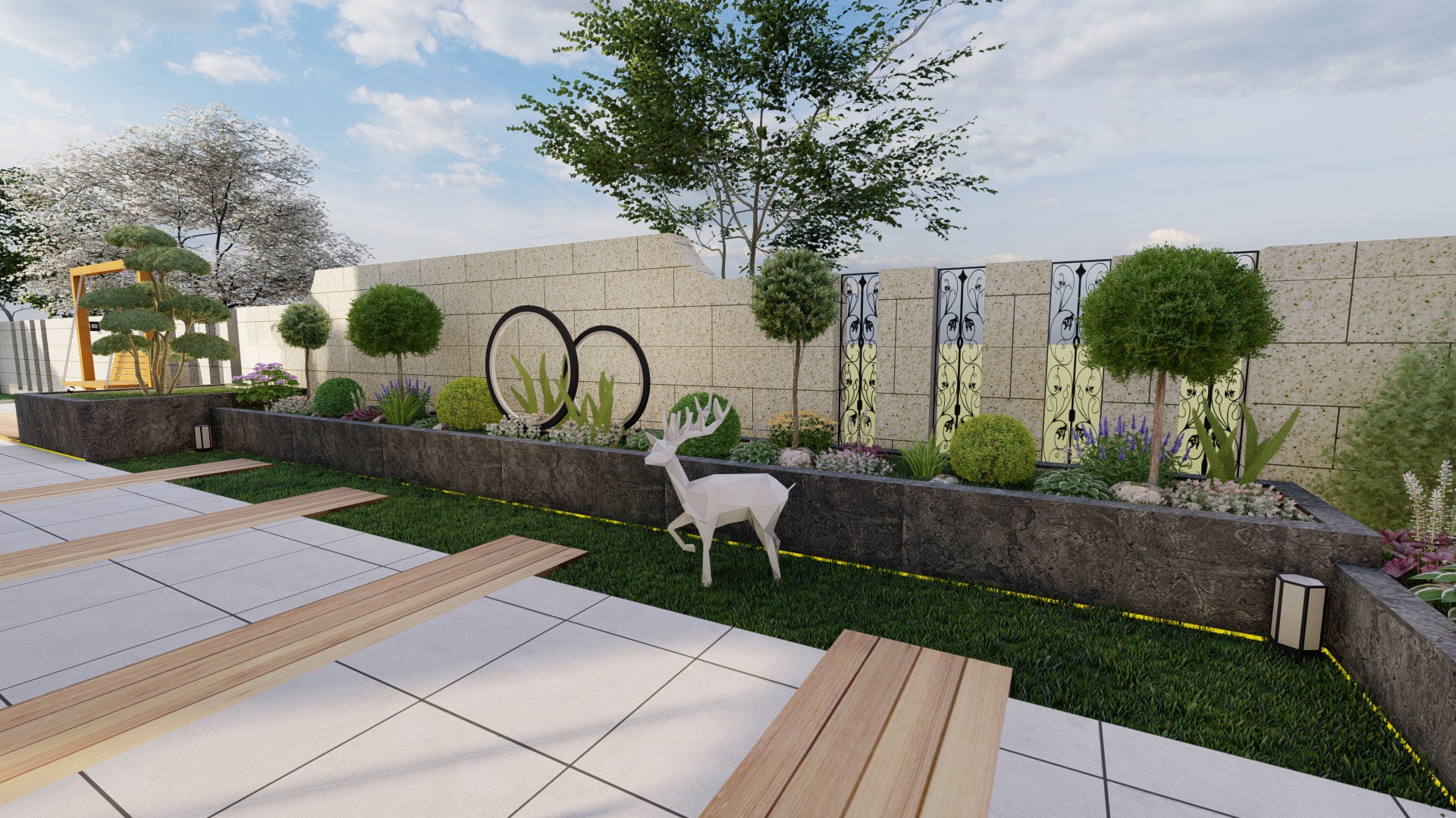 现代简约风格庭院设计-22