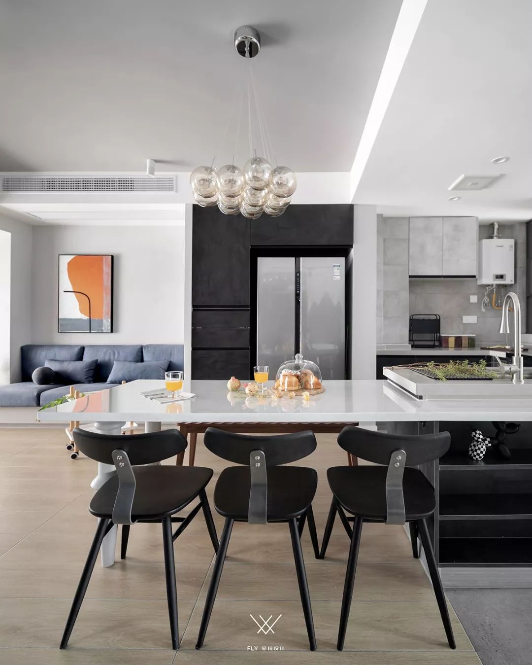 87 平三口之家，阳台变客厅，餐厨全开放，小家也能显得无限大-44