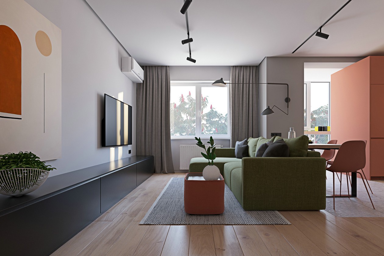 乌克兰基辅 82㎡多彩空间设计-1