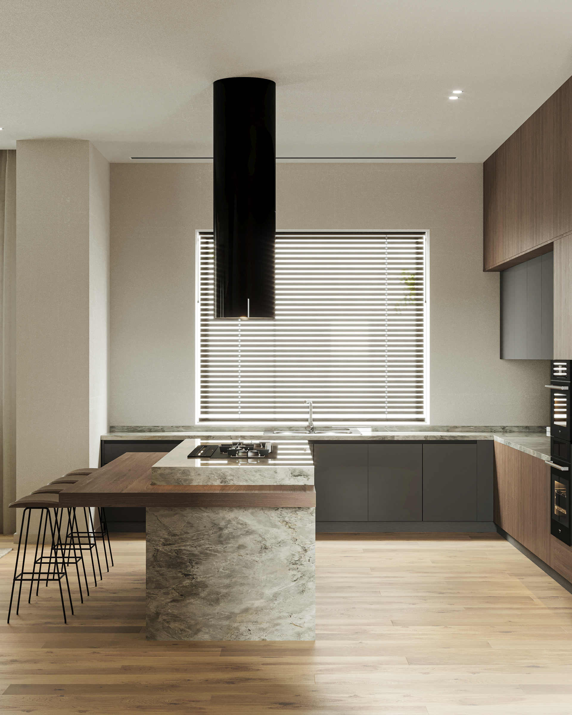 现代别墅一层设计-13