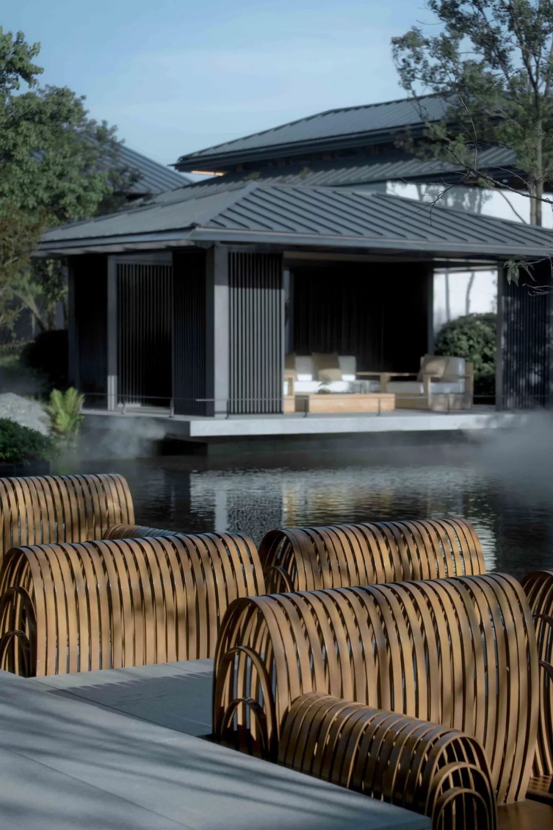 新中式园林之美丨中国上海丨广州观己设计,朗道国际设计,朗庭景观设计-122