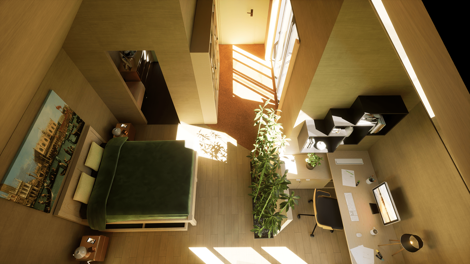 多功能室,客厅+厨房,浴室-10