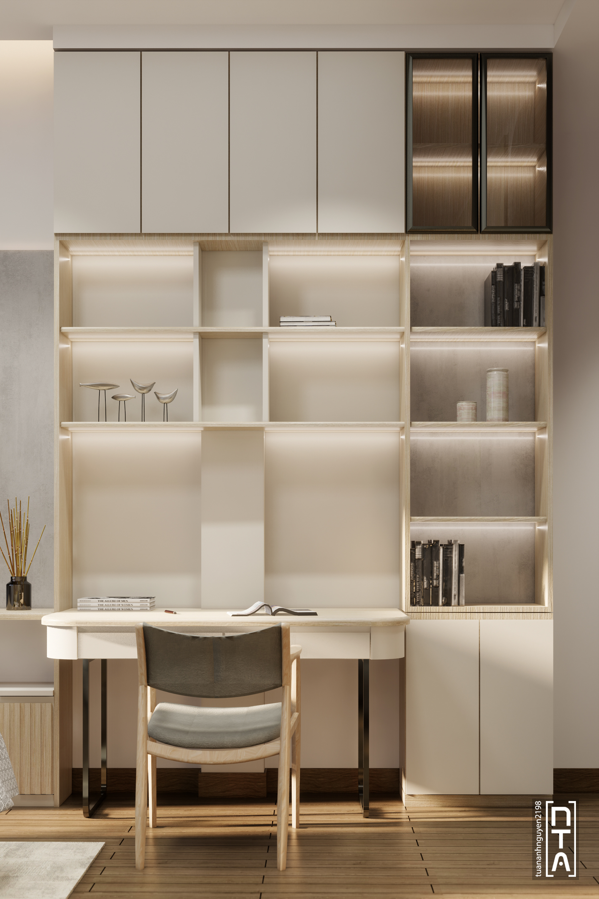 联排别墅卧室内部丨越南胡志明市丨Tuan Anh（Saigon Design）-16