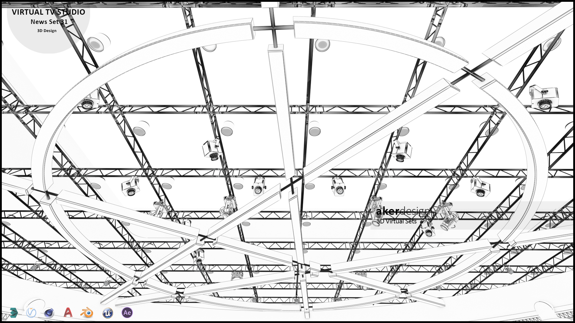 虚拟电视演播室新闻场景 1-22