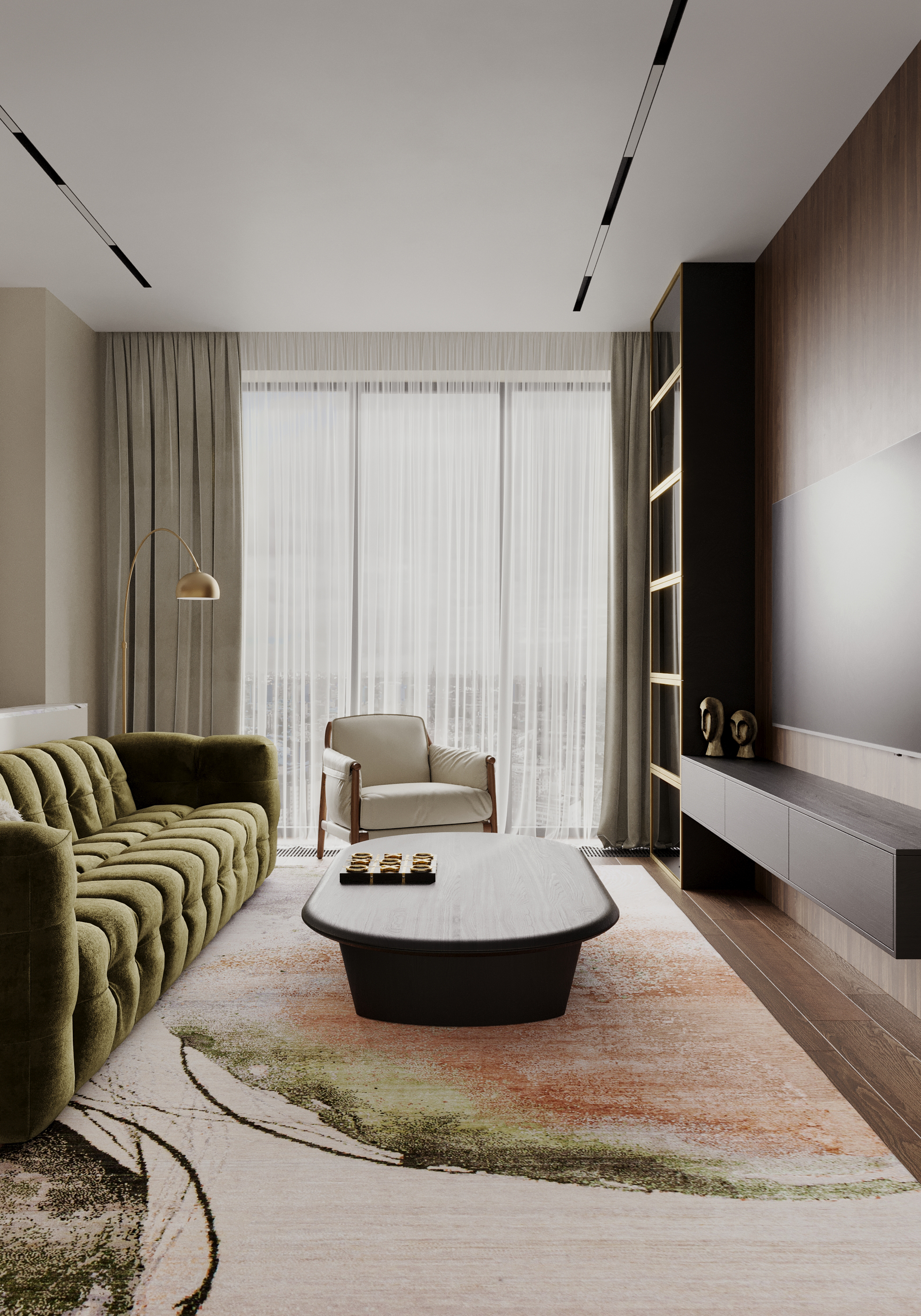 3D Визуализация гостиной-3