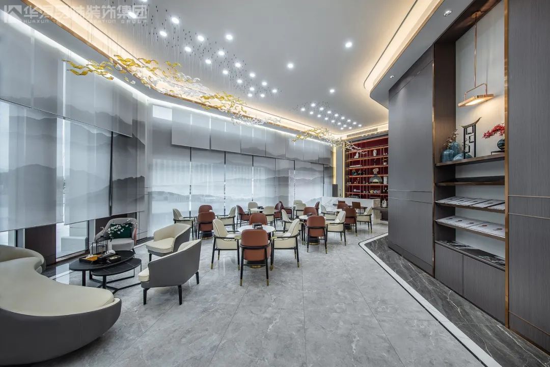 华浔品味装饰打造的新中式售楼部 | 海润棠颂,诗意江南境-45