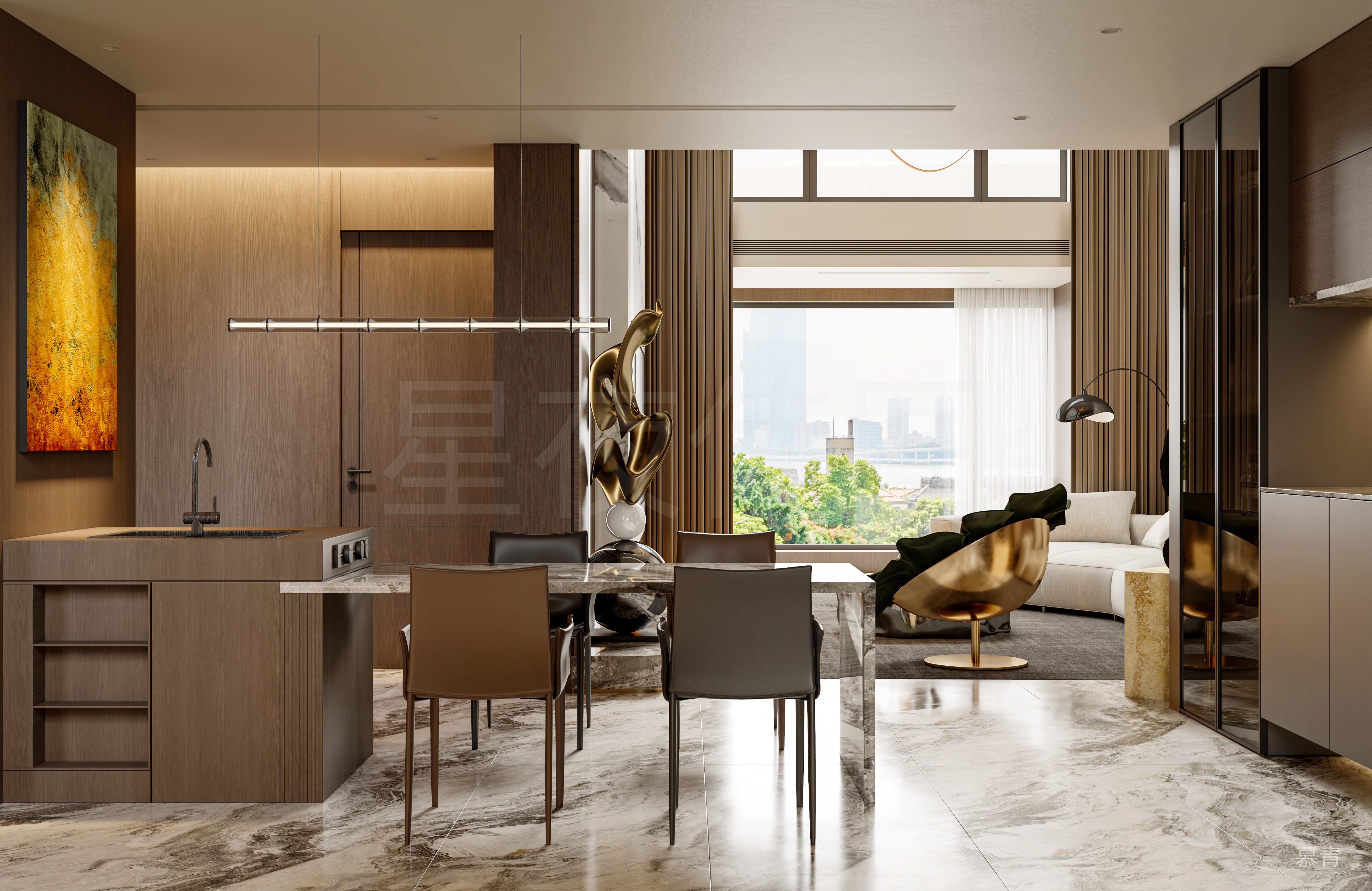 轻奢大平层，静谧丰盈-1