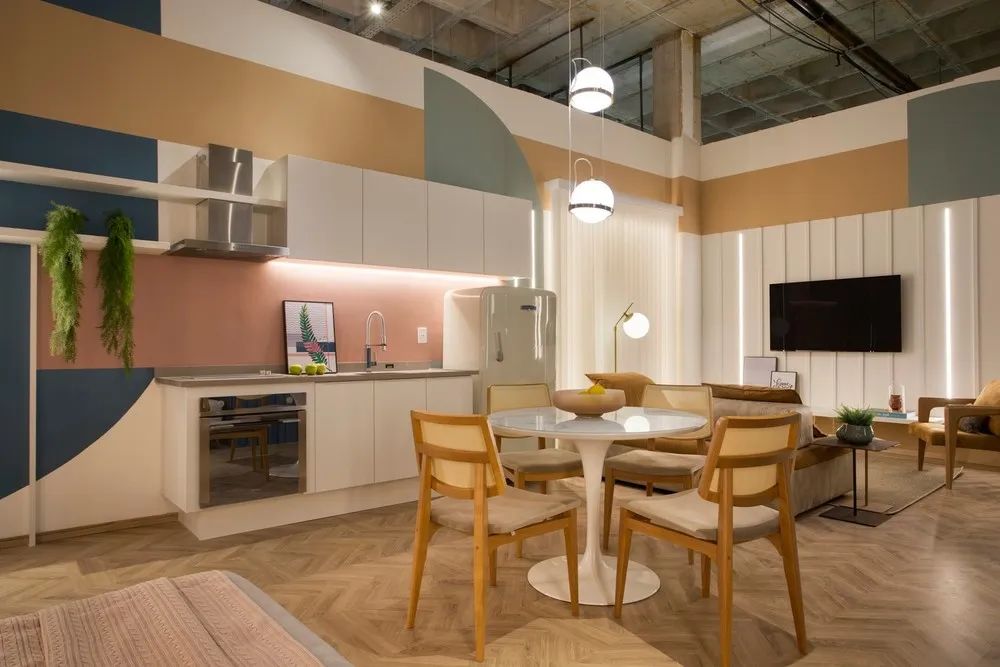 巴西里约热内卢 40 平米糖果色公寓，曲线与色彩的完美融合-27