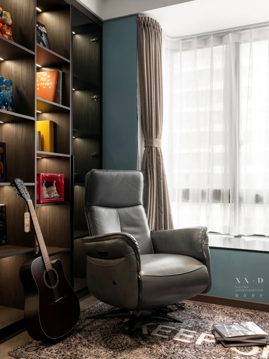 苏州玲珑湾 190 平私宅设计,金属元素与色彩点缀的个性空间-60