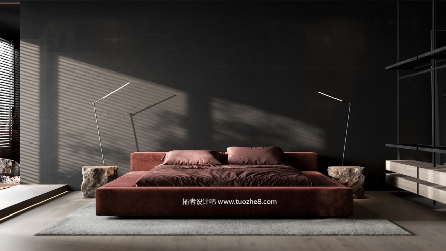 俄罗斯黑色公寓设计-11