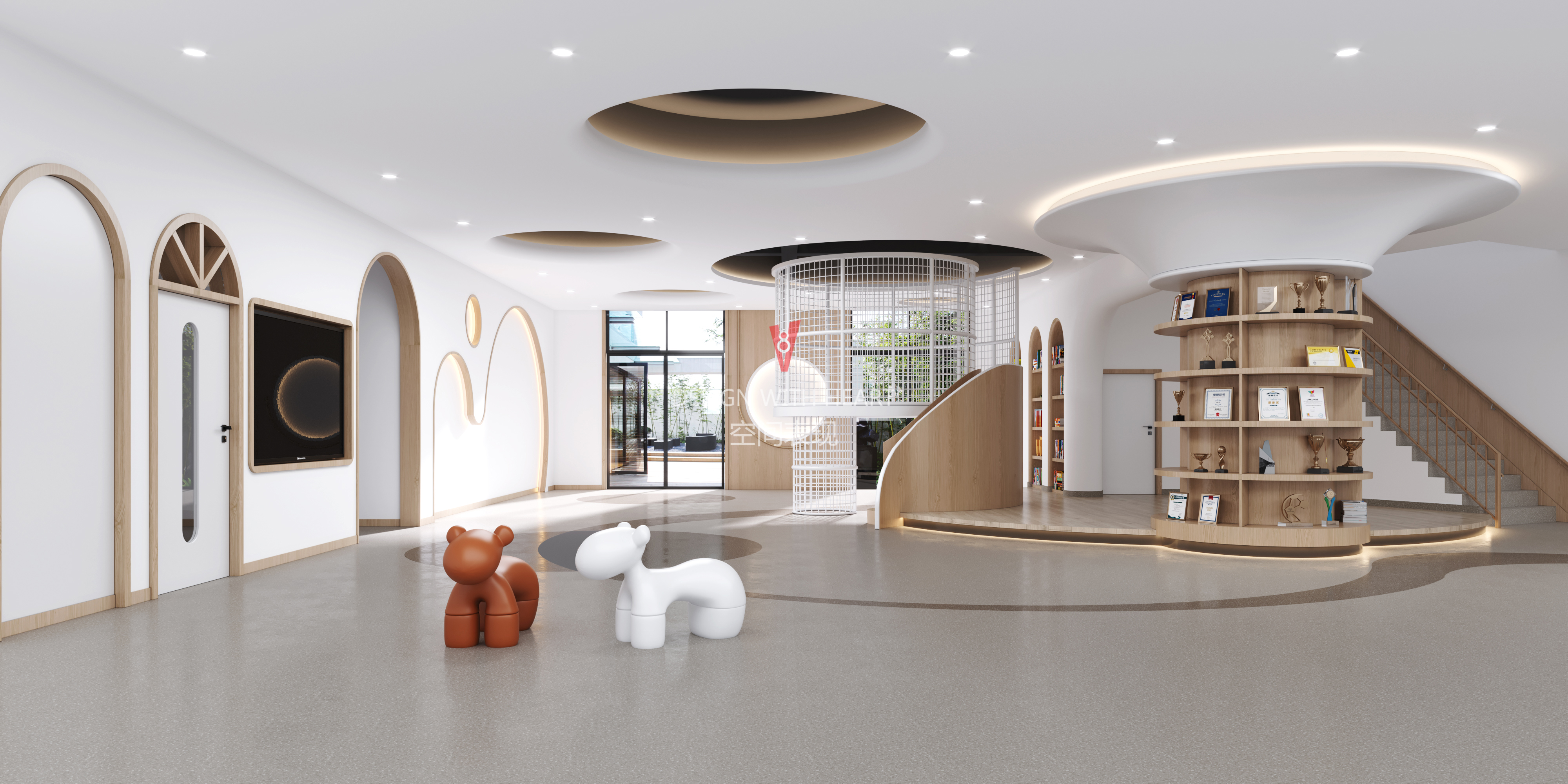 工装幼儿园丨V8 空间表现-9