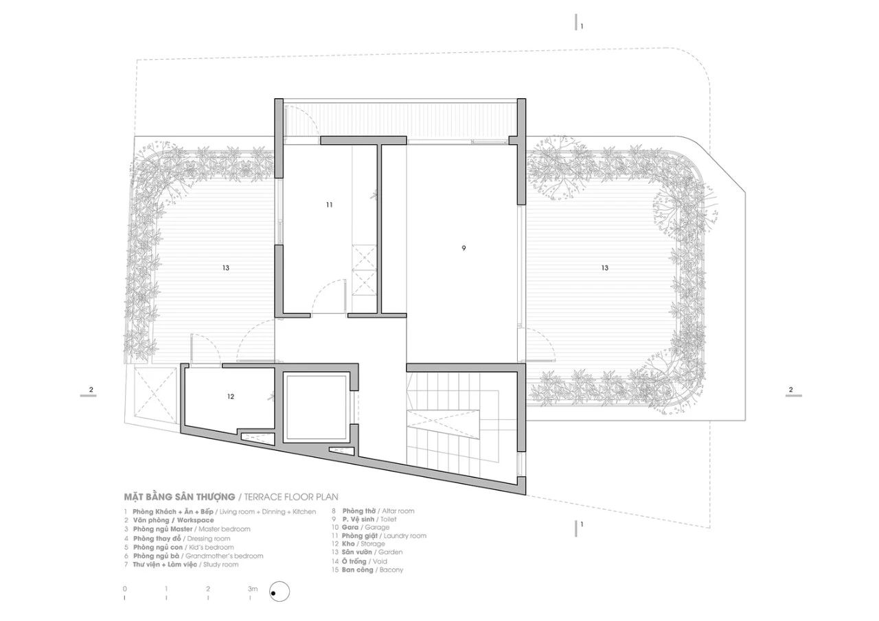在屋顶盖一座公园,越南450㎡错层别墅！-56