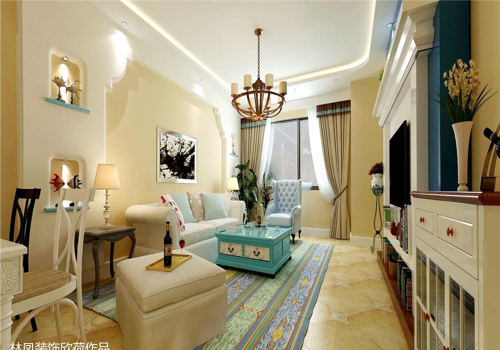 沈阳林凤装饰金地铂悦地中海风格装修案例-6