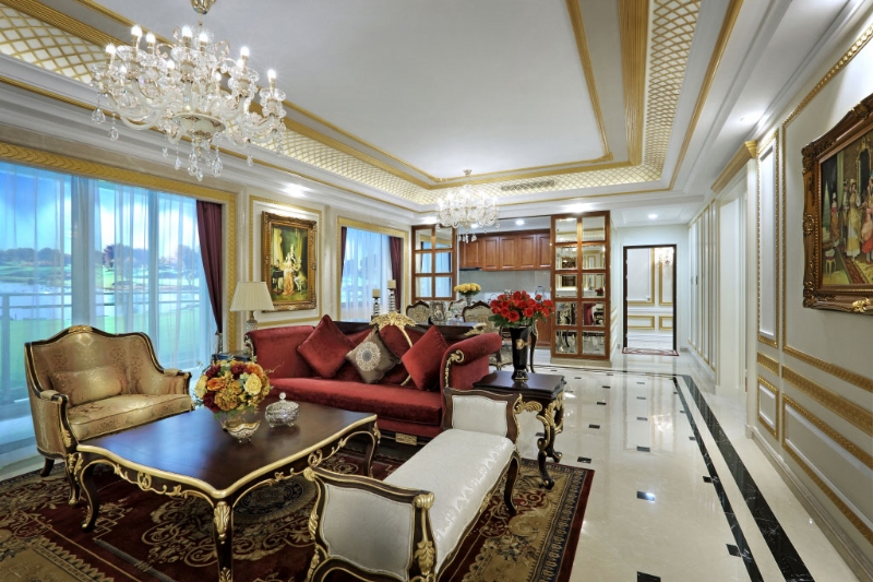 城市新贵宫廷梦——KSL南宁霖峰壹号欧式宫廷风格样板房设计-7