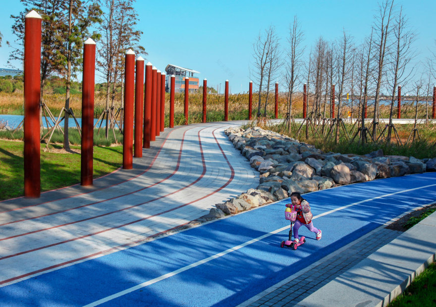 上海临港港城滴水湖绿色带线性公园-10