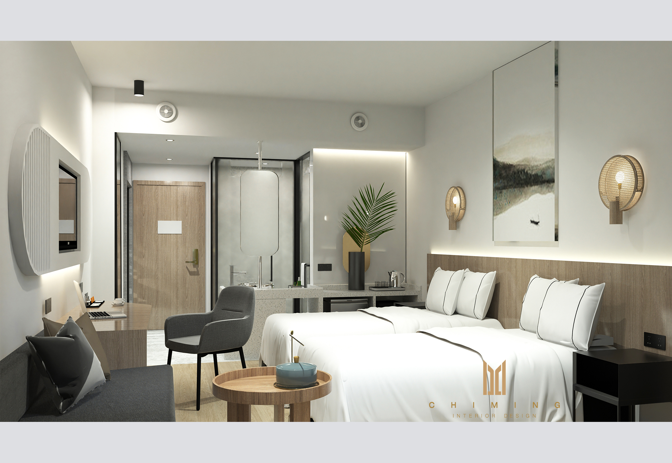 广州大岗园林宾馆大堂翻新改造项目（ 园林区客房）-6