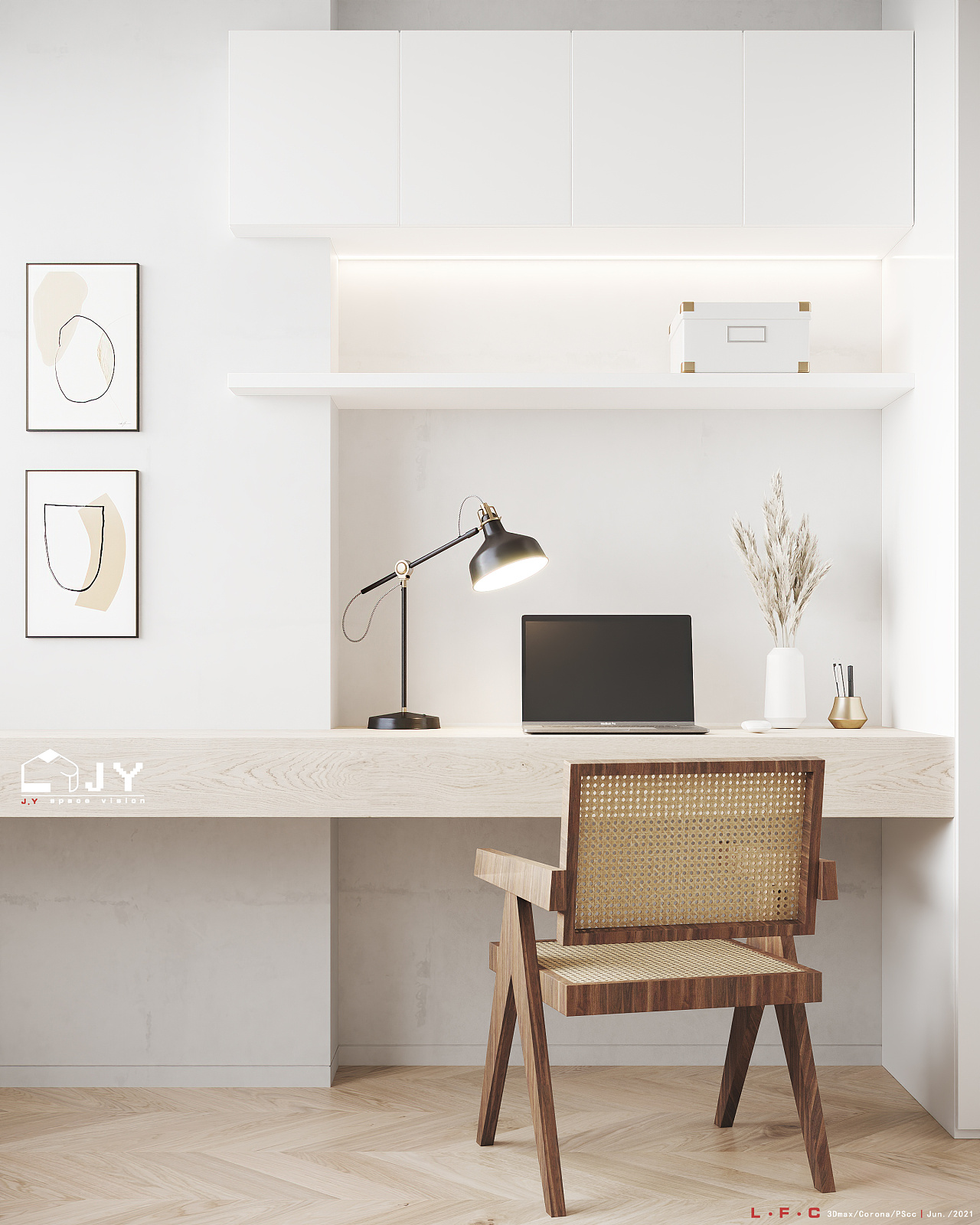 现代极简住宅空间效果表现丨Just Yes！！！-11