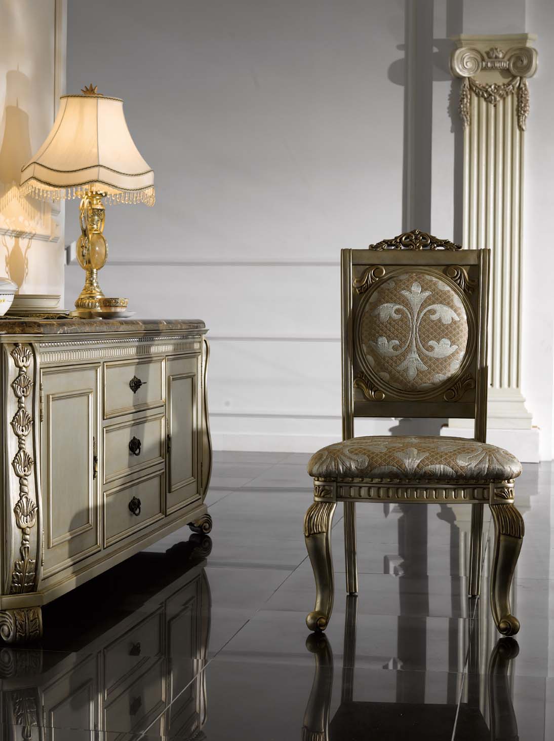 高清古典美式风格 卧室客厅餐厅书房家具场景图片素材-2-31