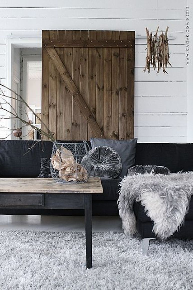 14 Gorgeous Scandinavian Living Rooms Dressed For Christmas-8