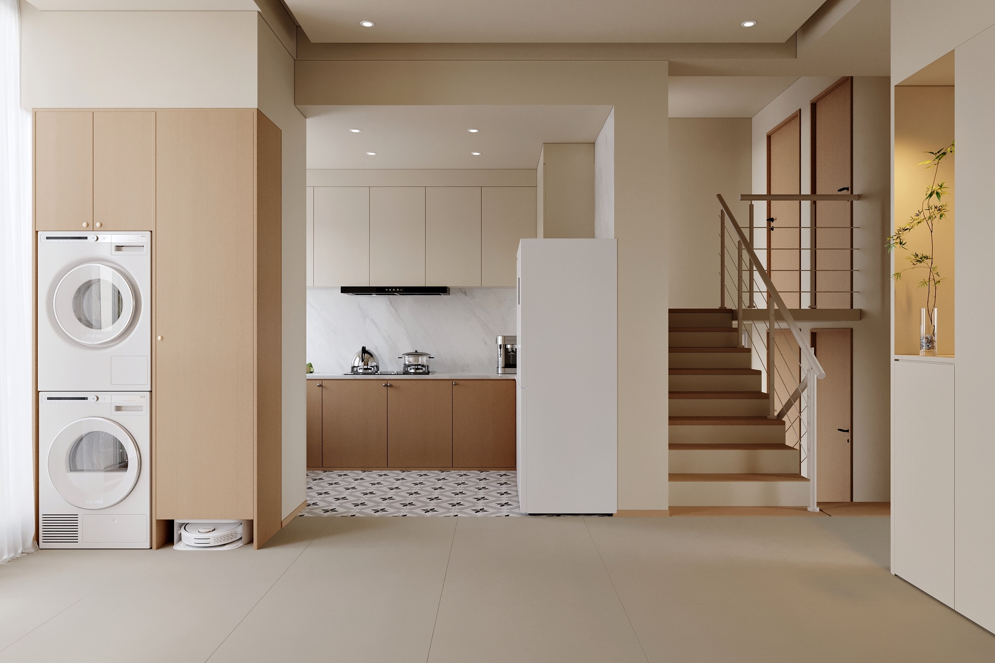 余阳视觉 | 奶油原木客餐厅-7