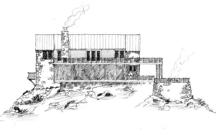 悬崖边的现代农舍-5