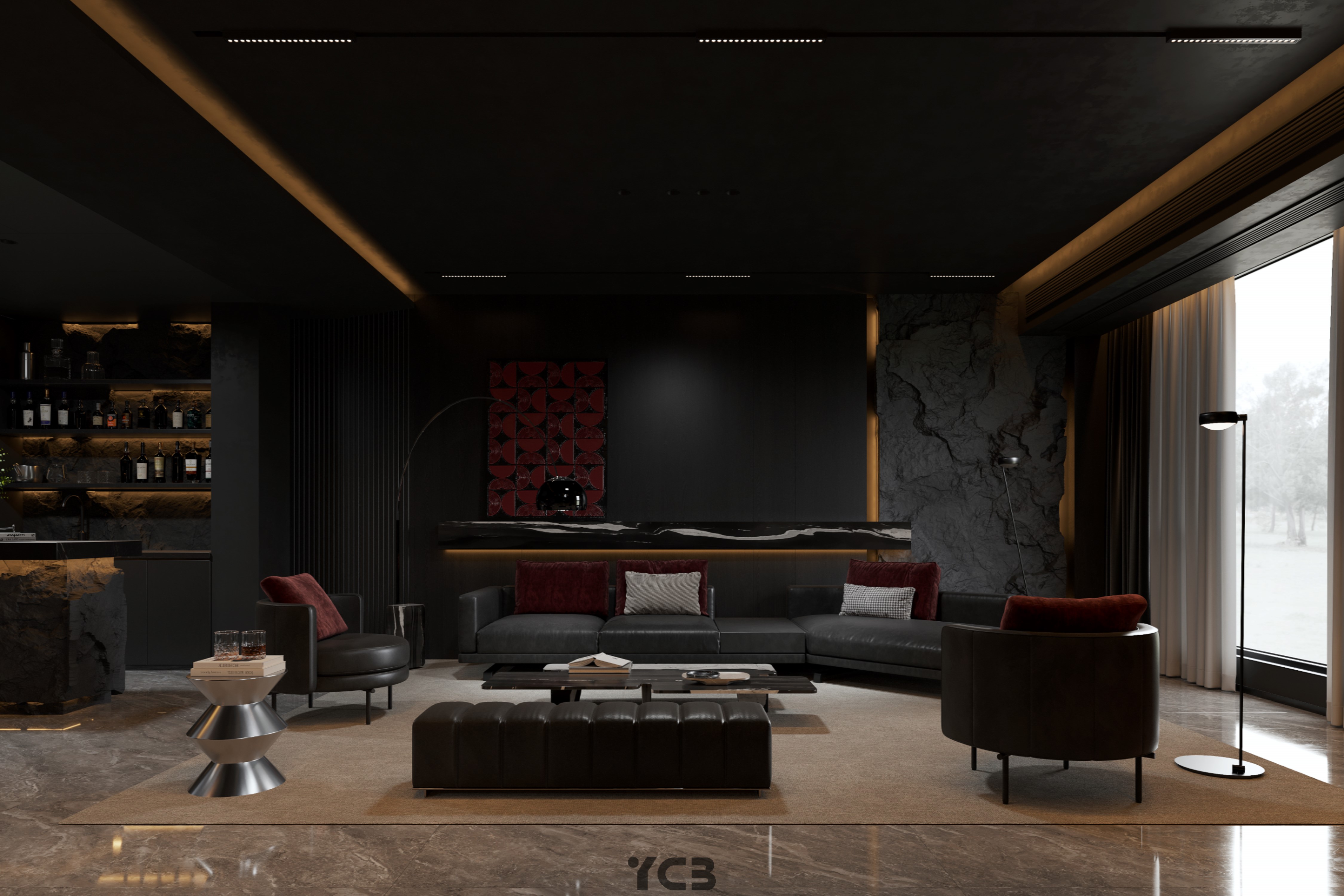 暗黑系斩男风室内设计丨原创帮（设计帮）-5