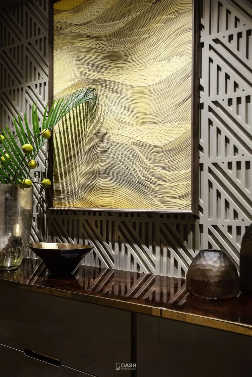 温州大平层现代轻奢中式混搭设计 | 生活与艺术的完美融合-16