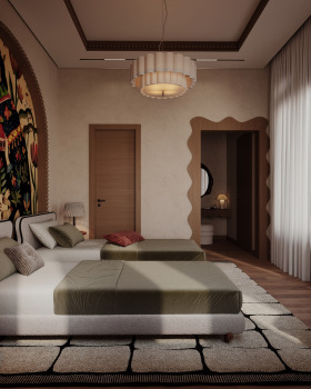 80年代折衷风格双人卧室丨阿联酋迪拜丨A  Plus Studio