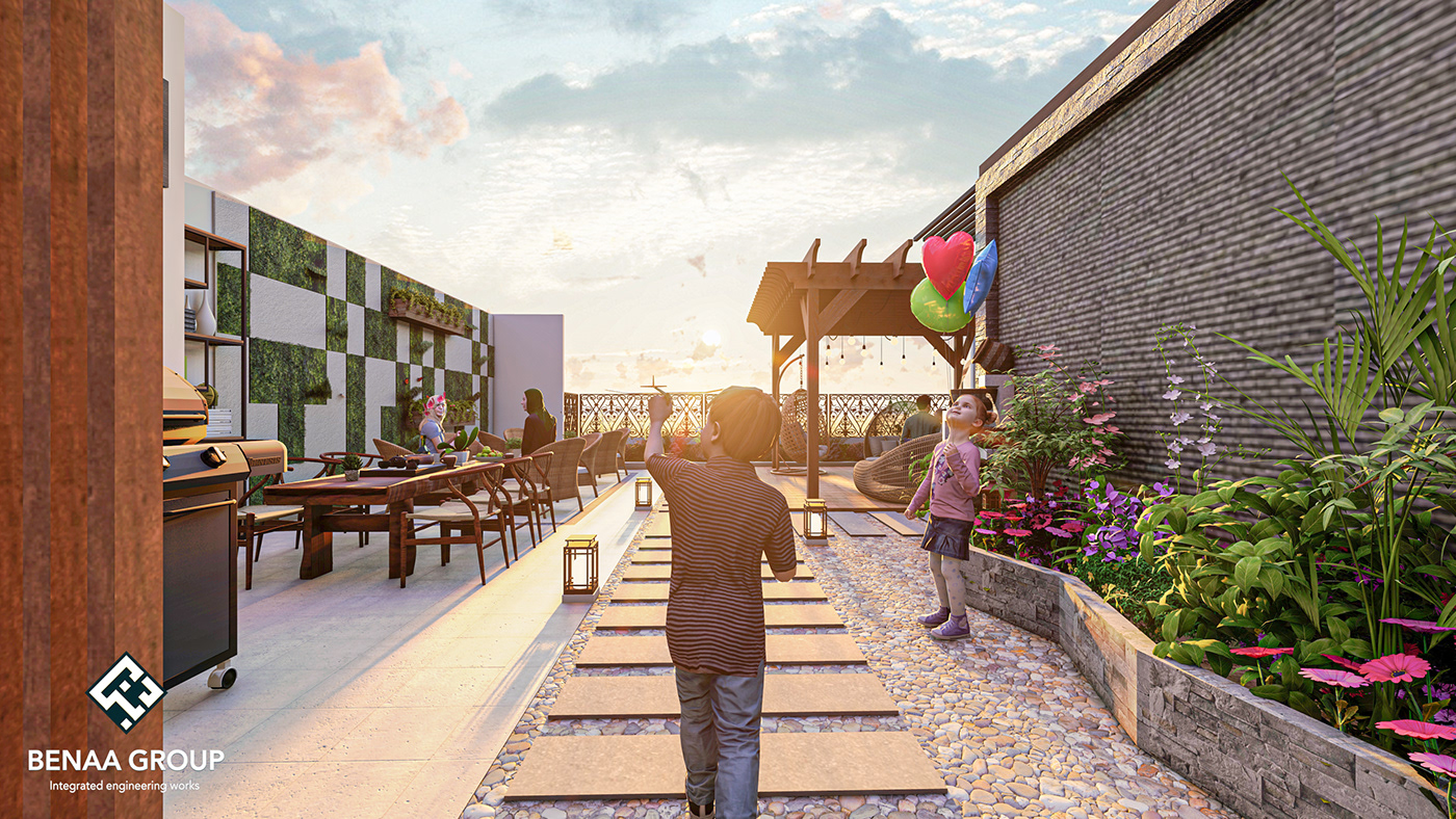 2021 年埃及 Mansoura 住宅建筑的独特屋顶设计-3