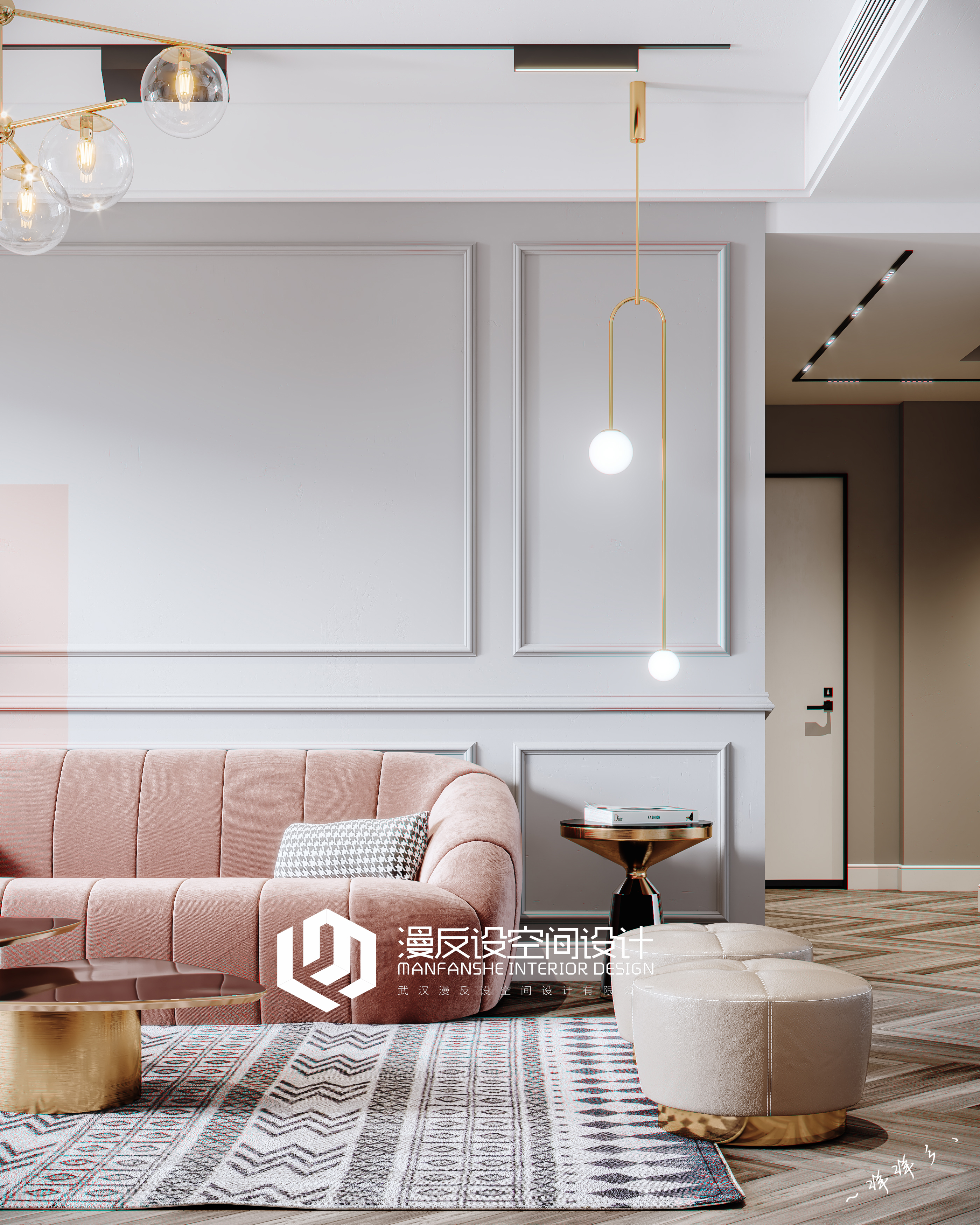 "VR 技术呈现现代轻奢客厅设计魅力"-5