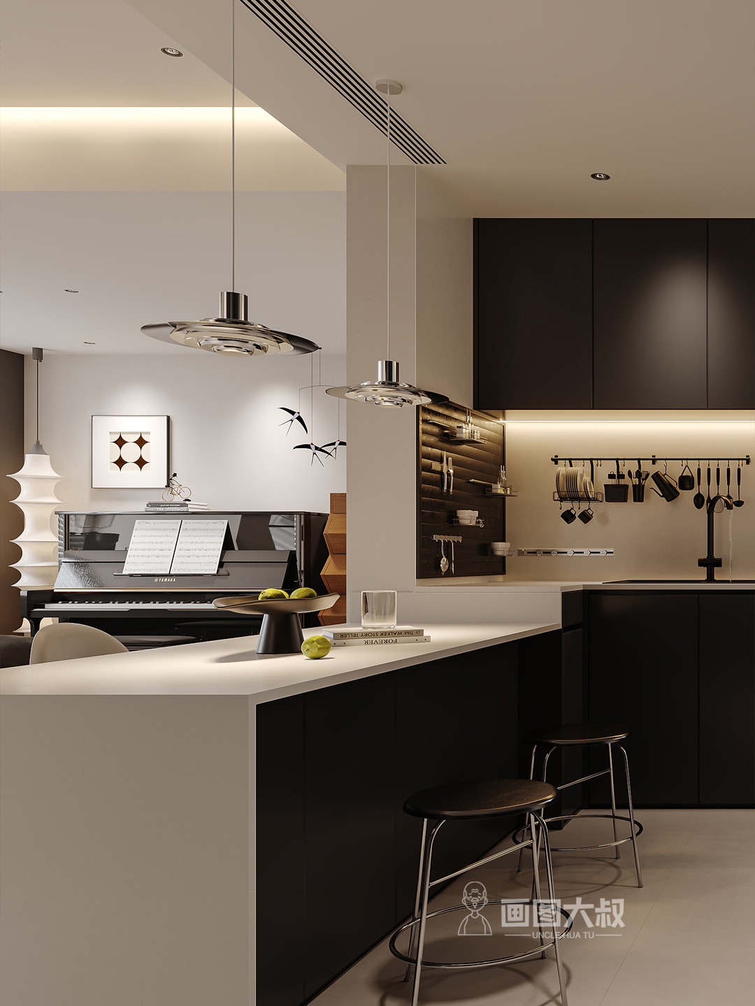 现代黑白灰表现-3