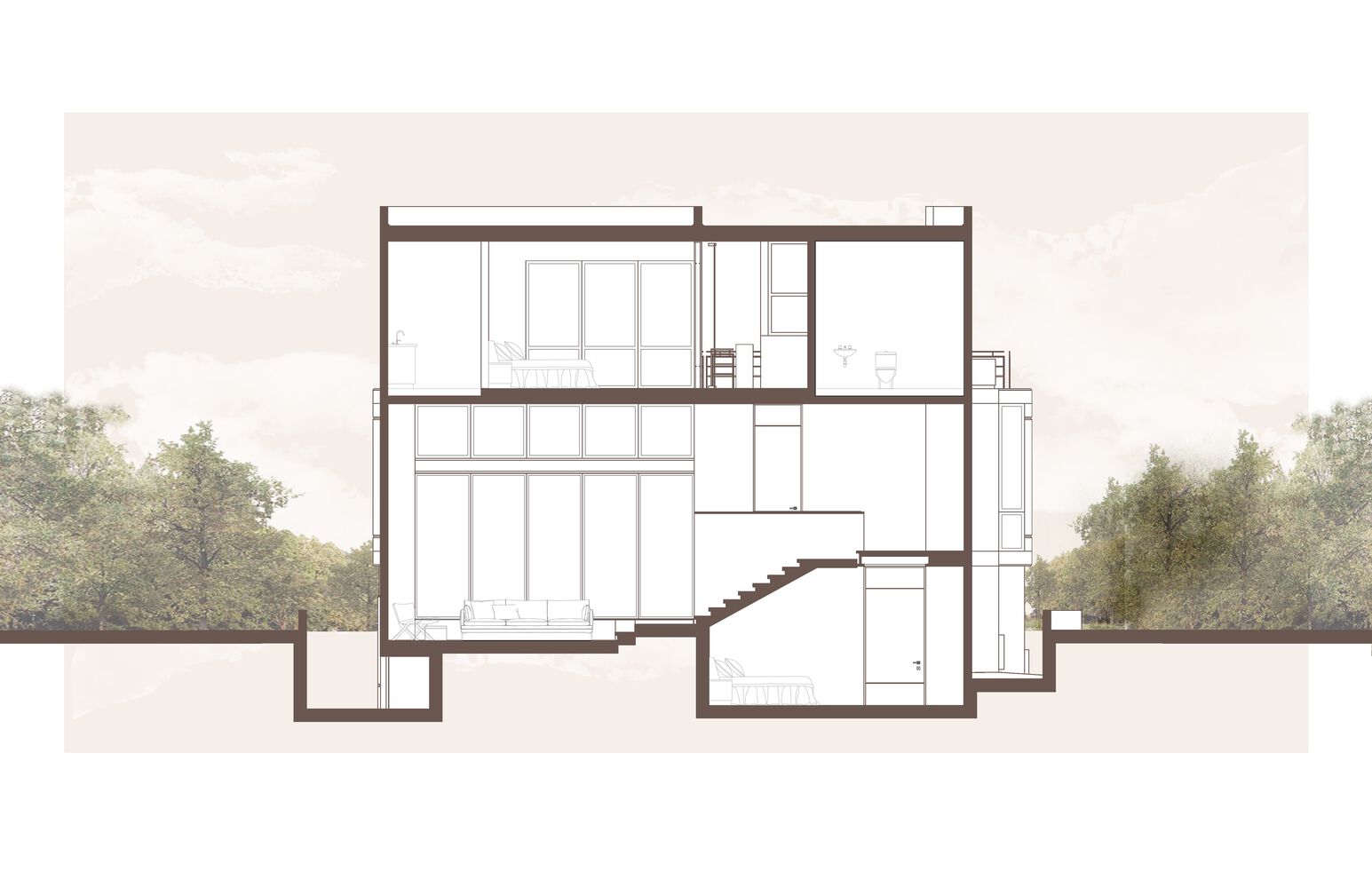 火山之家的生态融合设计丨墨西哥-11