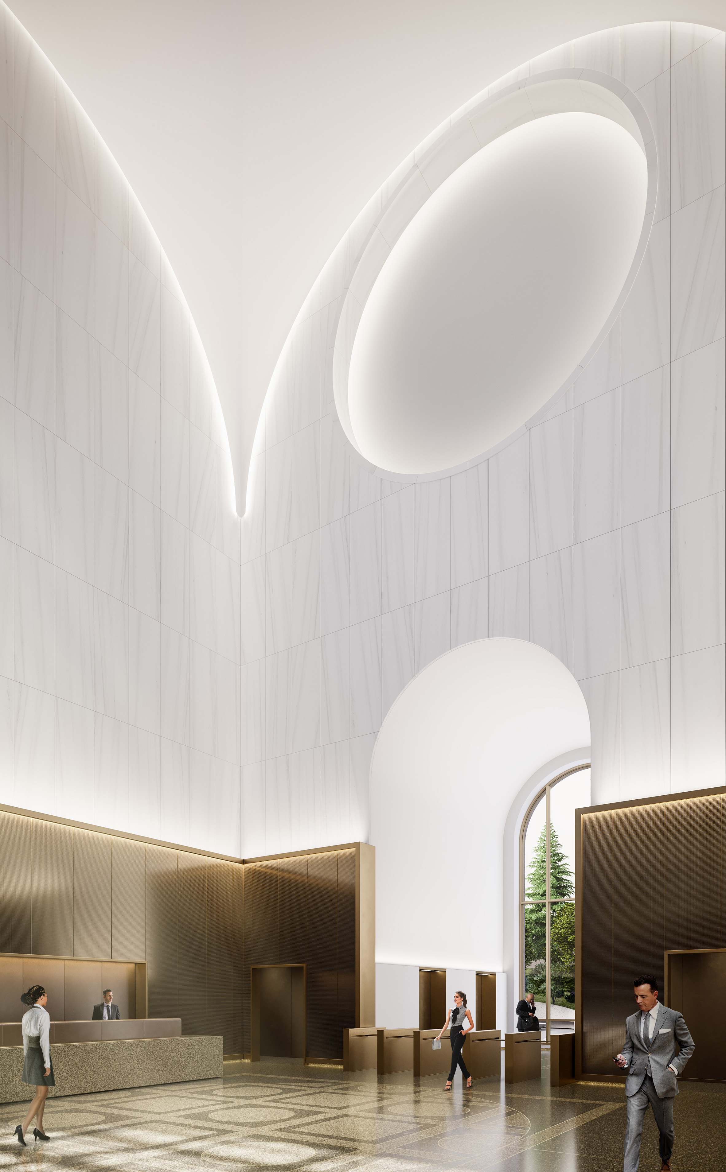 Gensler 重塑菲利普·约翰逊后现代风格 AT&T 大楼 lobby-6