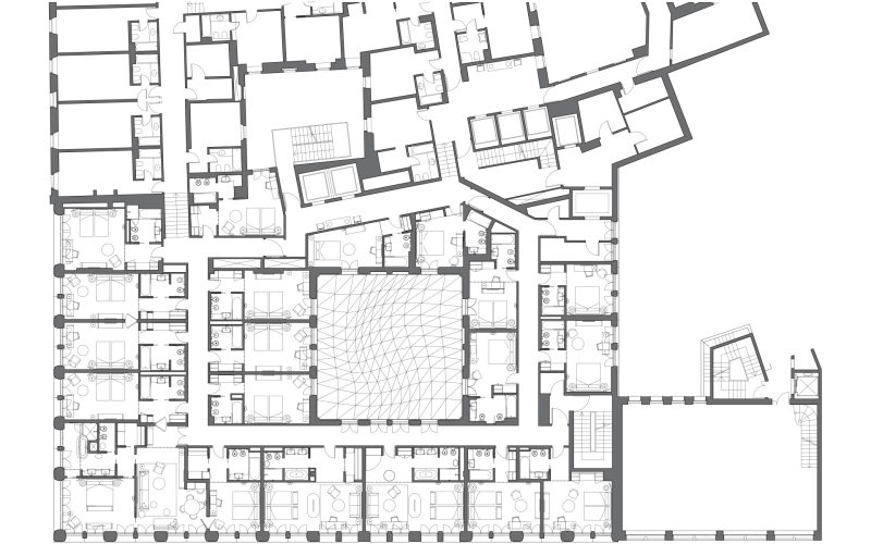 斯塔霍特尔斯罗莎格兰德联合酒店（注：这里将Arassociati按一般联合、关联含义处理，Starhotels推测为酒店品牌名，Rosa Grand可理解为酒店具体名称部分，实际可能需结合更多背景确定更精准译法） 丨意大利米兰-31