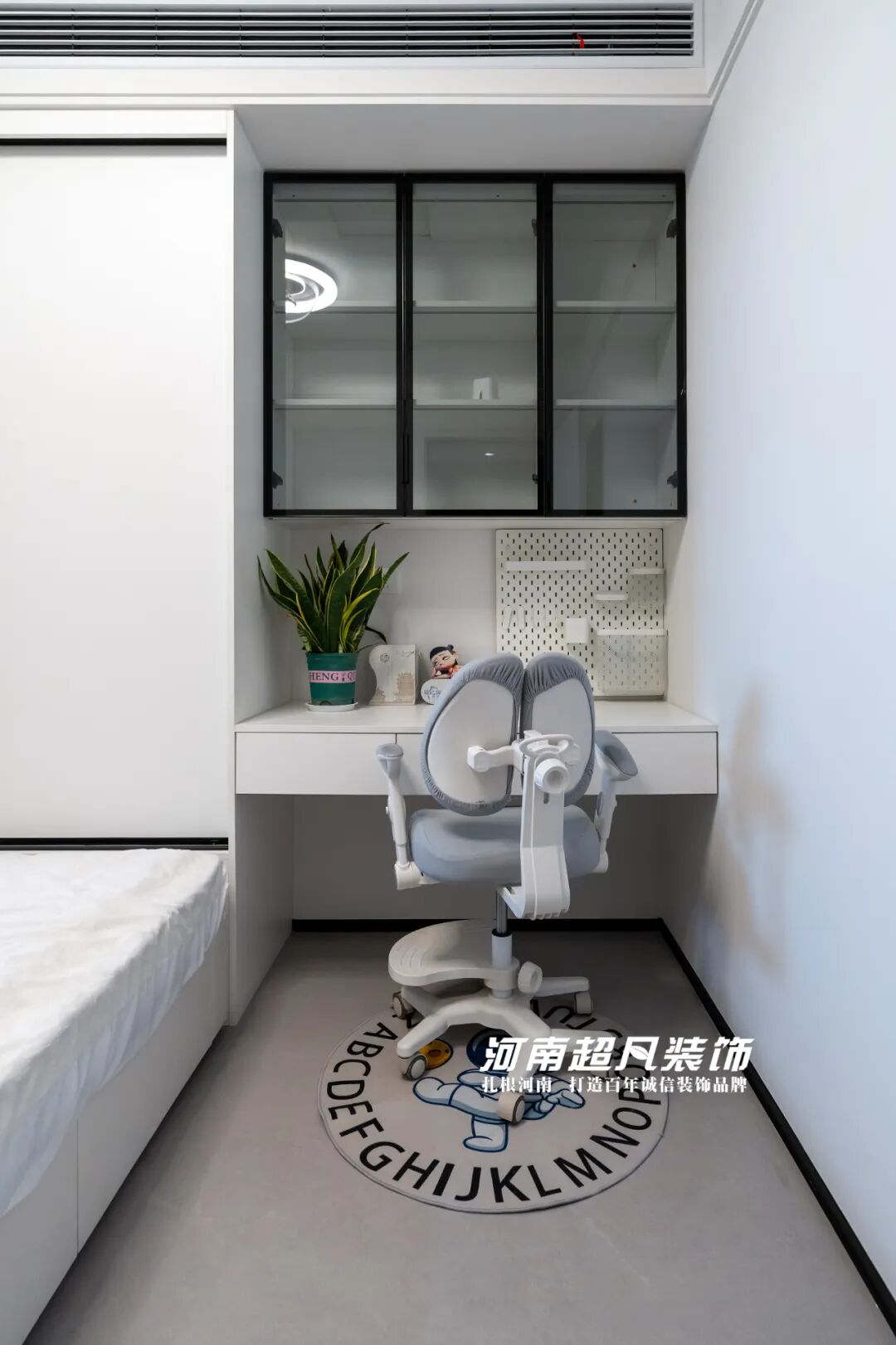 完工首发丨金水区美盛教育港湾，110平黑白灰极简风，色彩纯粹层次丰富-178