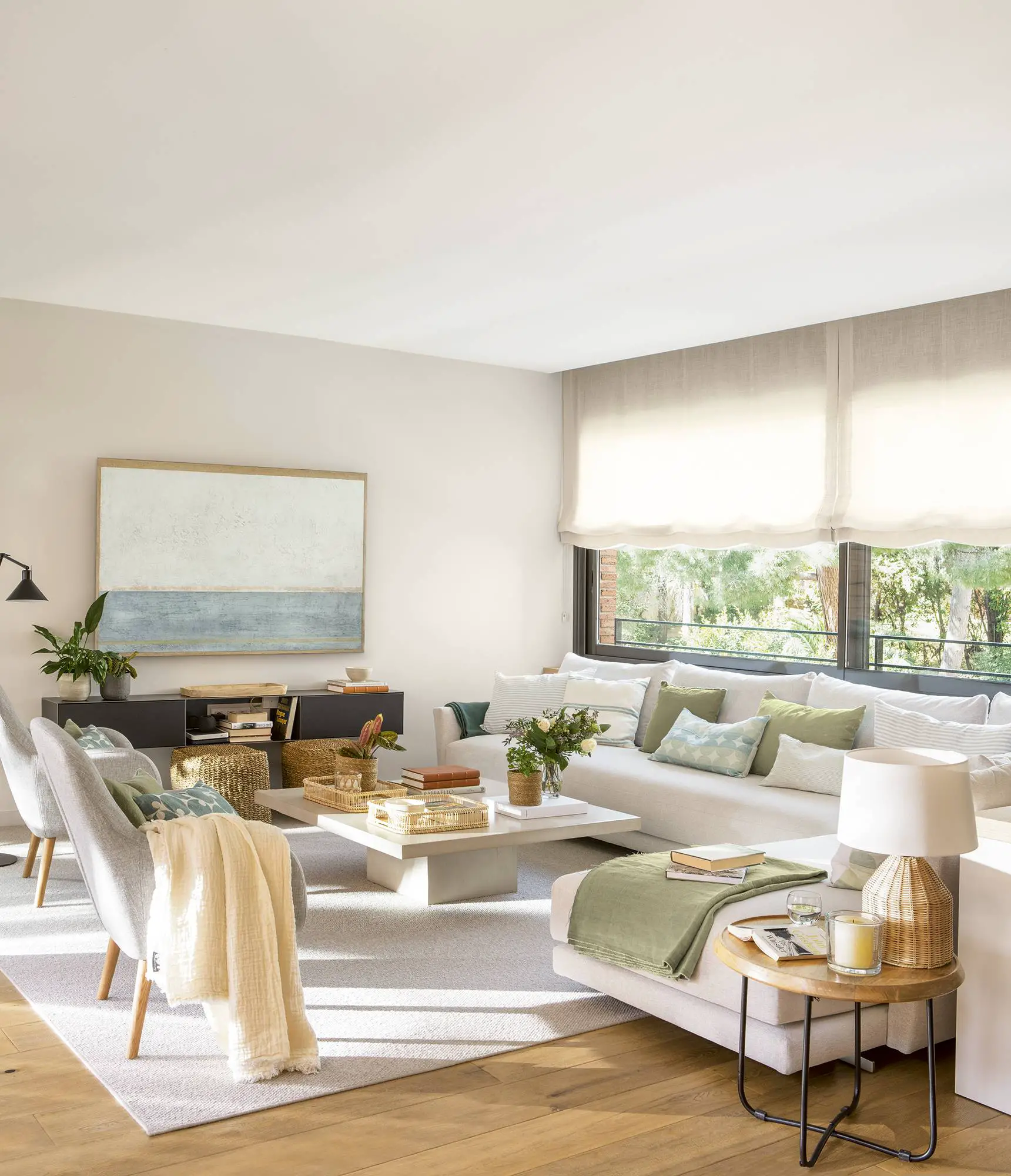 巴塞罗那清新色彩公寓的完美翻新-3