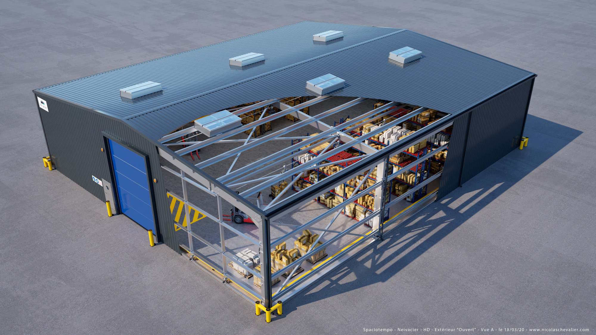 Industrial Building - 3D Visualization - Spaciotempo-0