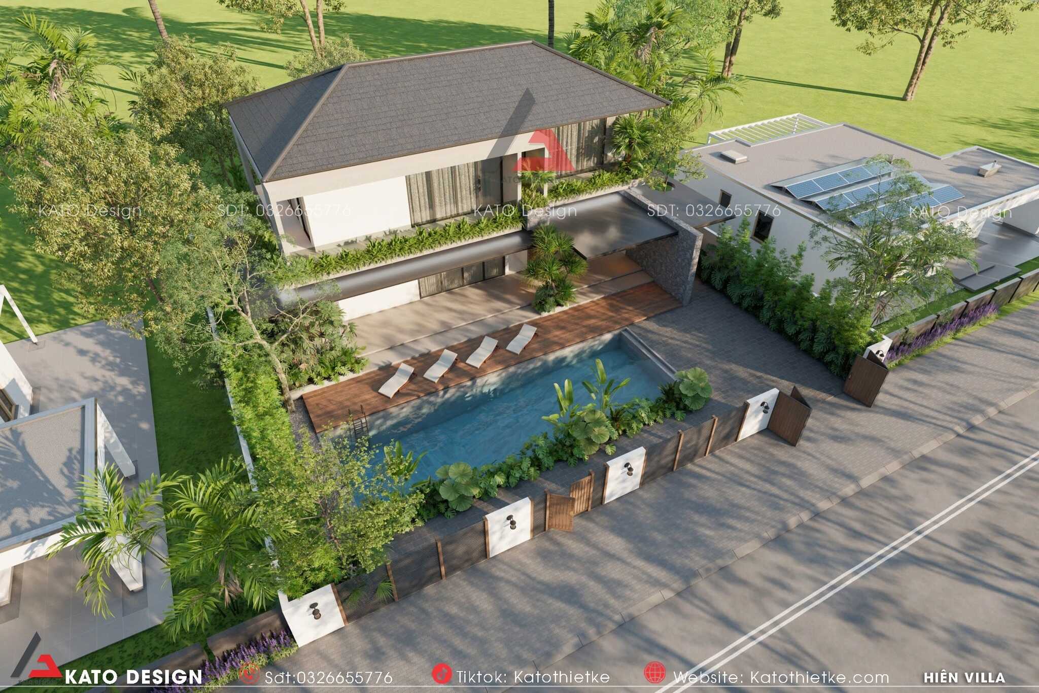 由于 Hiên 可能是人名、地名等特定名称，在没有更多背景信息的情况下难以准确翻译，这里只能保留英文形式，将 Hiên villa 直接表述为 希恩别墅（假设 Hiên 音译为 希恩 ，但不保证符合实际情况） 丨KATO Thiết Kế-0