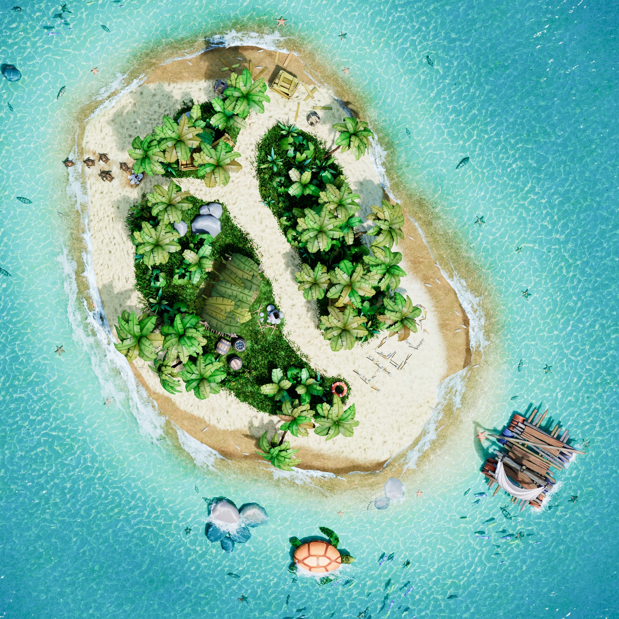 Stylized Desert Island-9