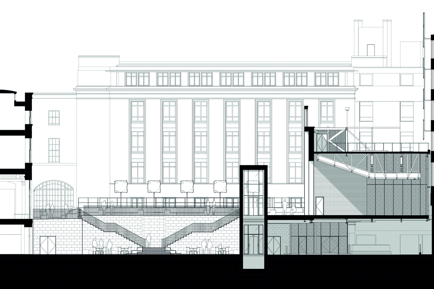 英国伦敦 UCL 校园 Wilkins Terrace 庭院设计-37